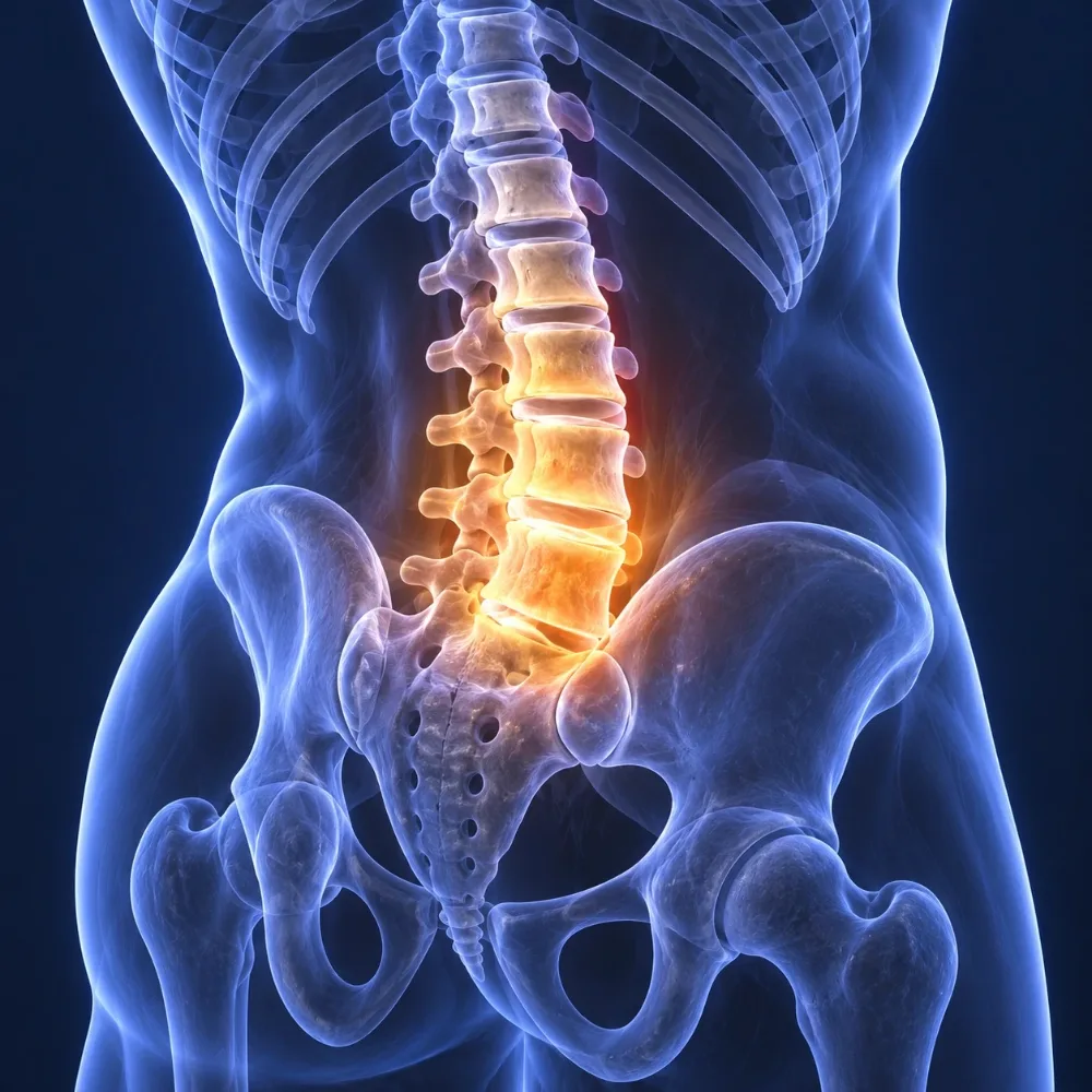 Representación de la columna vertebral